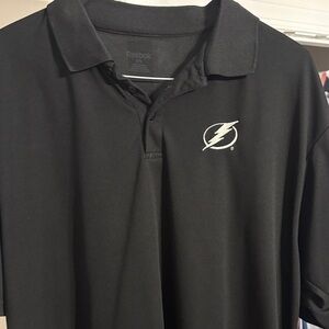 Reebok Tampa Bay Lightning Black Polo Shirt